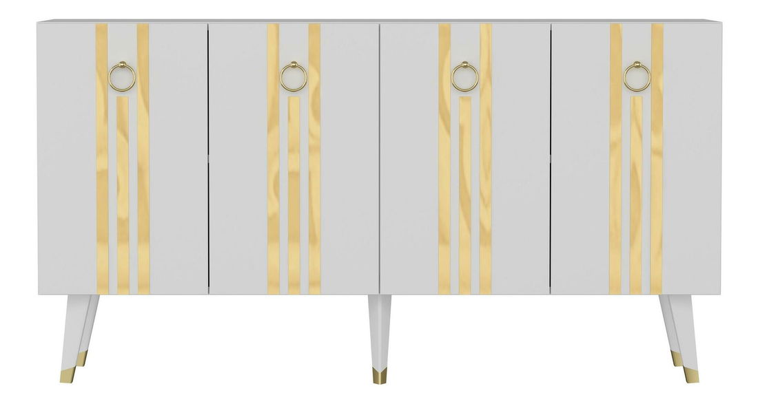 Skříňka Pometu (bílá + zlatá)