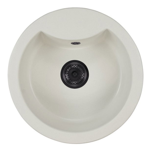 Kuchyňský dřez Mellusa (bílá) (bez otvoru pro baterii)