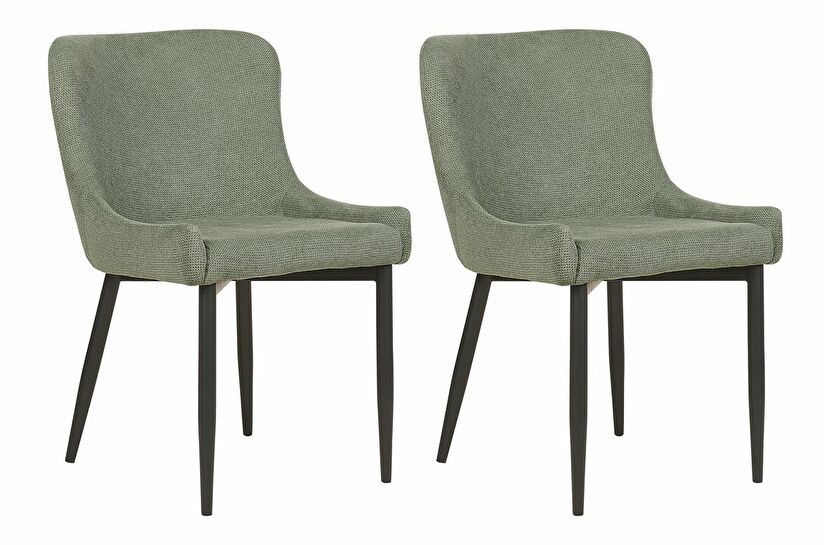 Set 2 ks jídelních židlí Ephraim (zelená)