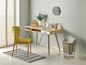 Psací stolek Bernie (světle dřevo + bílá)