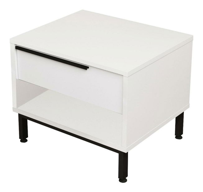 Noční stolek Otto 14 (bílá + černá)