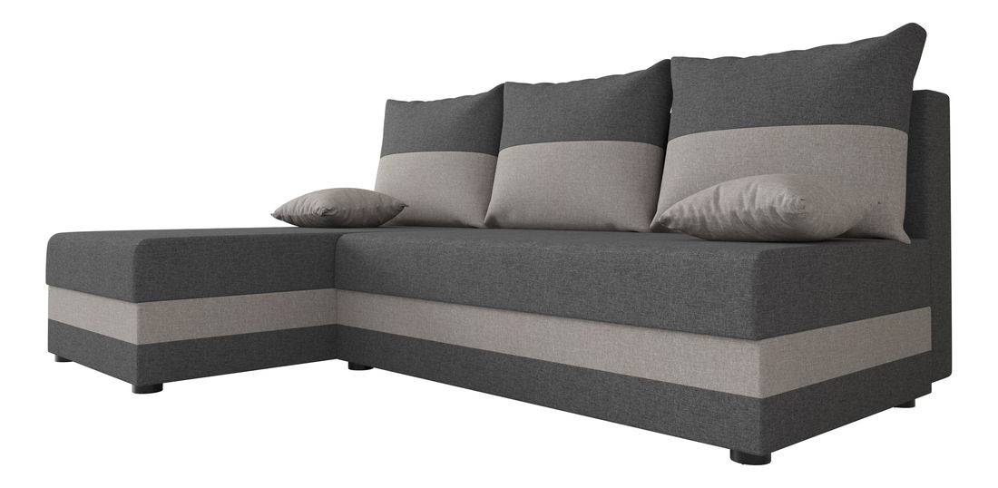Rohová sedací souprava Harmony L (tmavě šedá + šedá) (L)