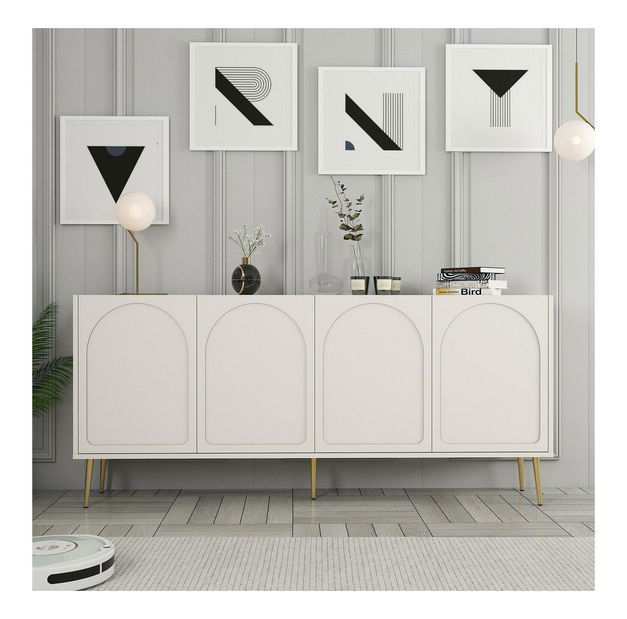 Skříňka Bipemu 2 (krémová + zlatá)