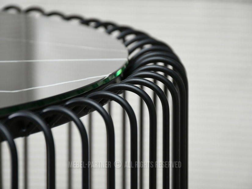 Konferenční stolek Nils Xl (černý mramor + černá)