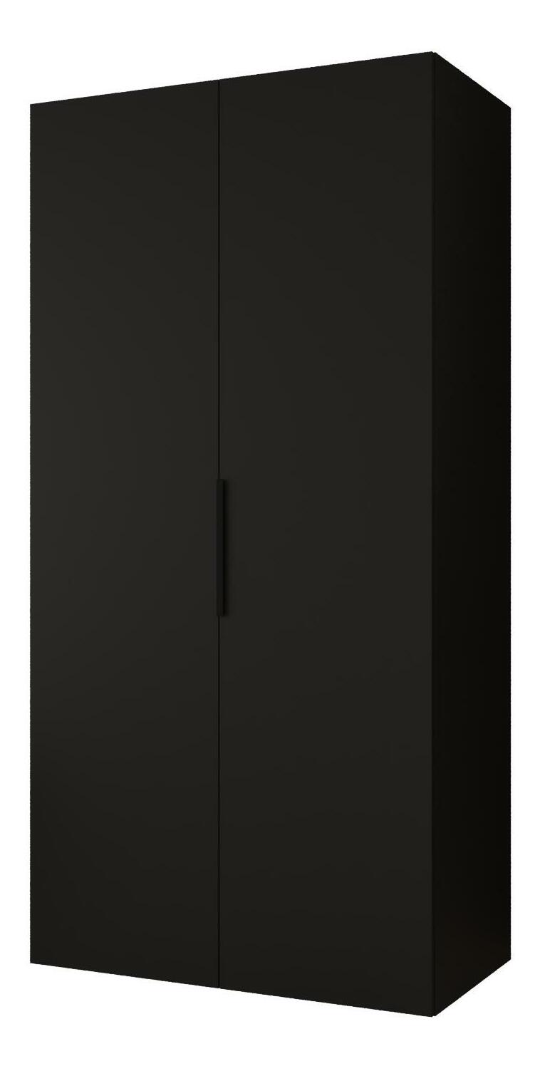 Šatní skříň 100 cm Mirabella 1 (černá + černá)