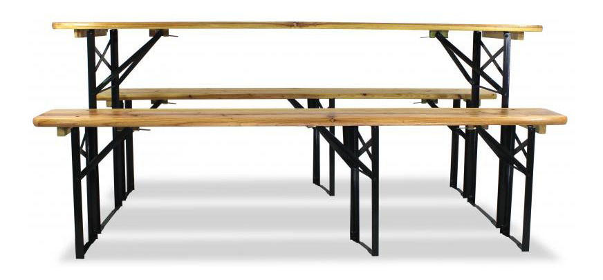 Zahradní sestava Woody (pro 6 osob) (borovice + tmavě zelená)