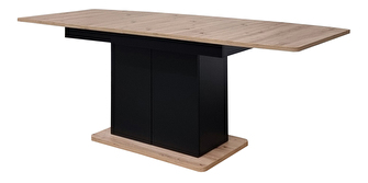 Jídelní stůl Schultz (dub artisan + černá) (pro 4-8 osob)