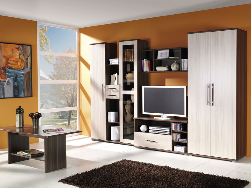 TV stolek/skříňka Irvine I15 (jasan tmavý + jasan)