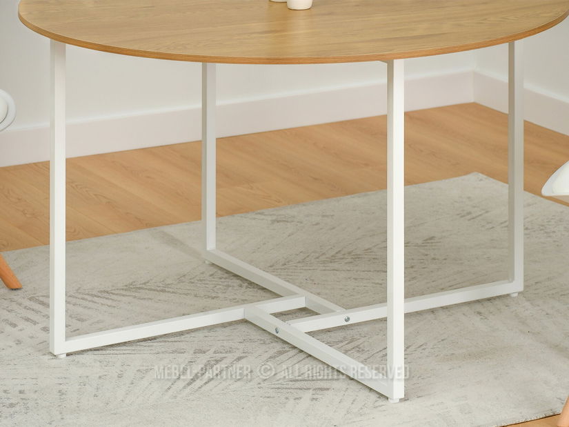 Jídelní stůl Bird (dub + bílá)