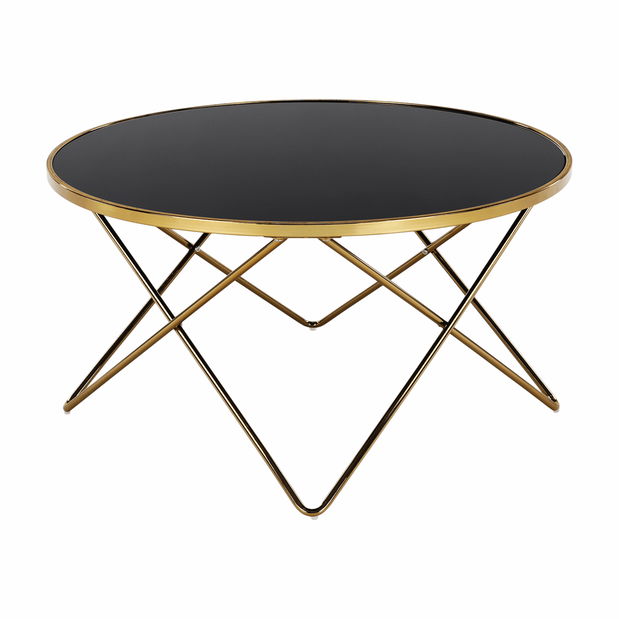 Konferenční stolek Rose (zlatá + černá)