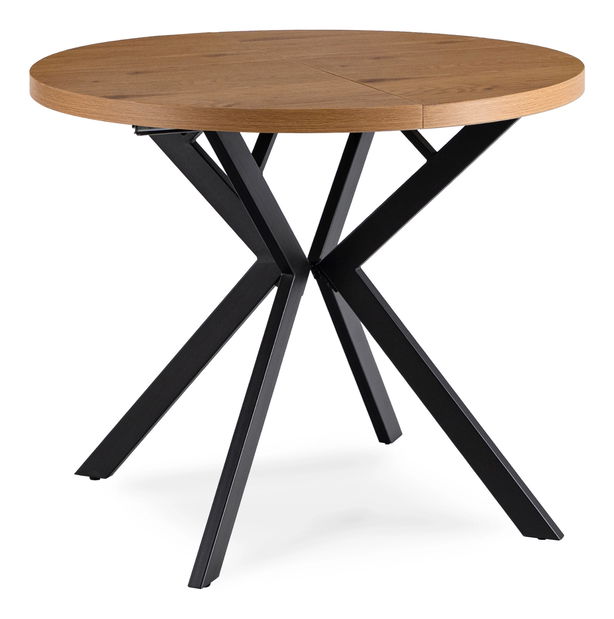 Rozkládací jídelní stůl Localizado (dub zlatý + černá) (pro 4-6 osob)