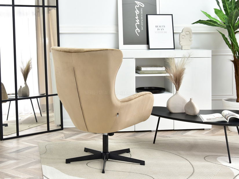 Křeslo Aaron (béžová + černá)