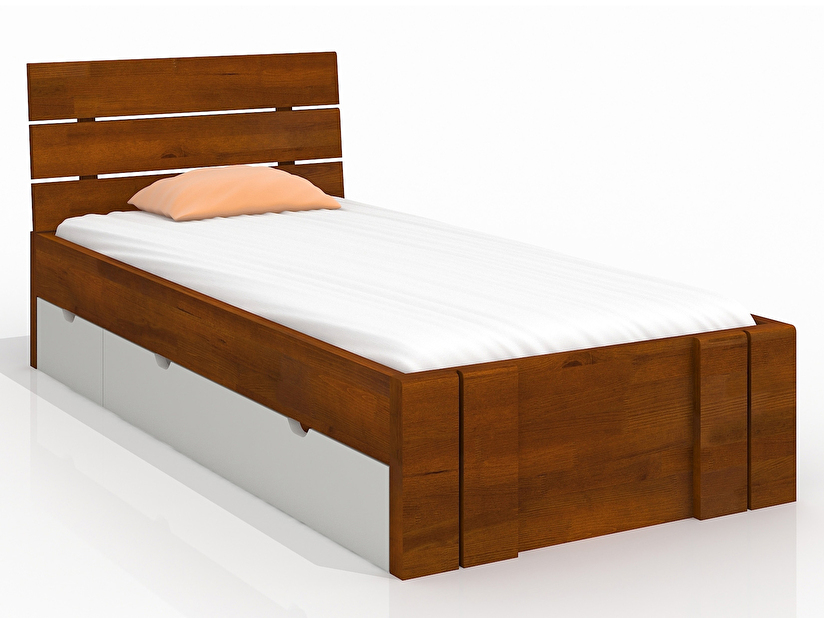 Jednolůžková postel 120 cm Naturlig Kids Tosen High Drawers (borovice) (s roštem)