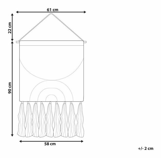 Nástěnná dekorace Kamza (oranžová)