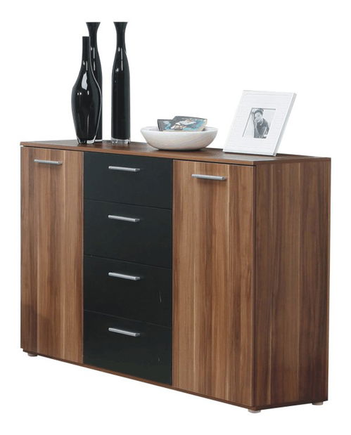 Komoda Juliet ořech+černá