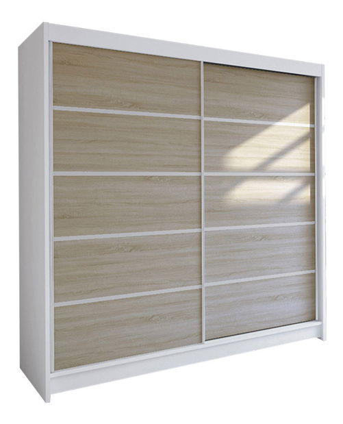 Skříň s posuvnými dveřmi Bastian IV (dub sonoma) (bez osvětlení)