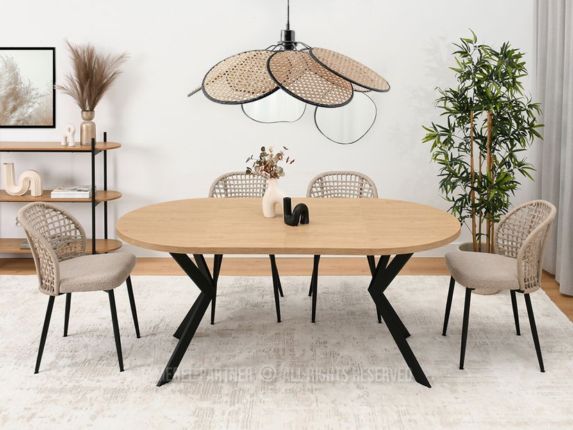 Jídelní stůl Rompa (dub + černá)