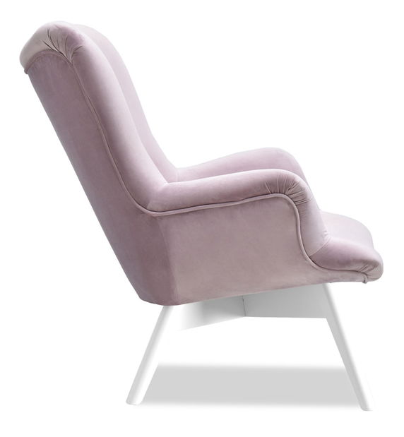 Designové křeslo Florentino (světlofialová + dub)