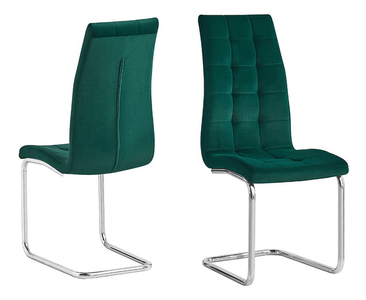 Jídelní židle Farando NEW (smaragdová + chróm)