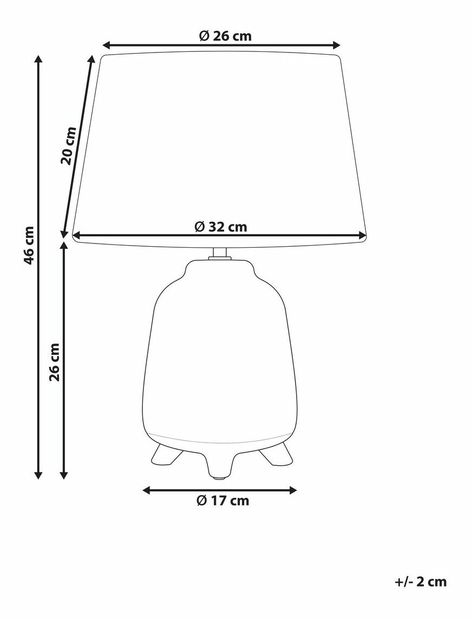 Stolní lampa Fernando (šedá)
