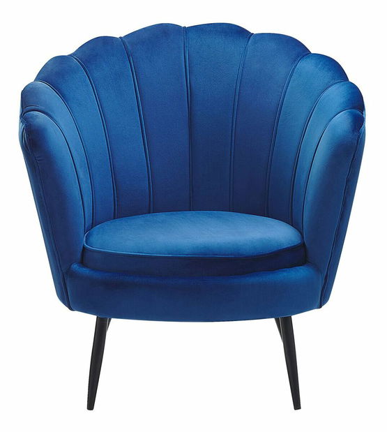 Křeslo LAVIKE (samet) (modrá)