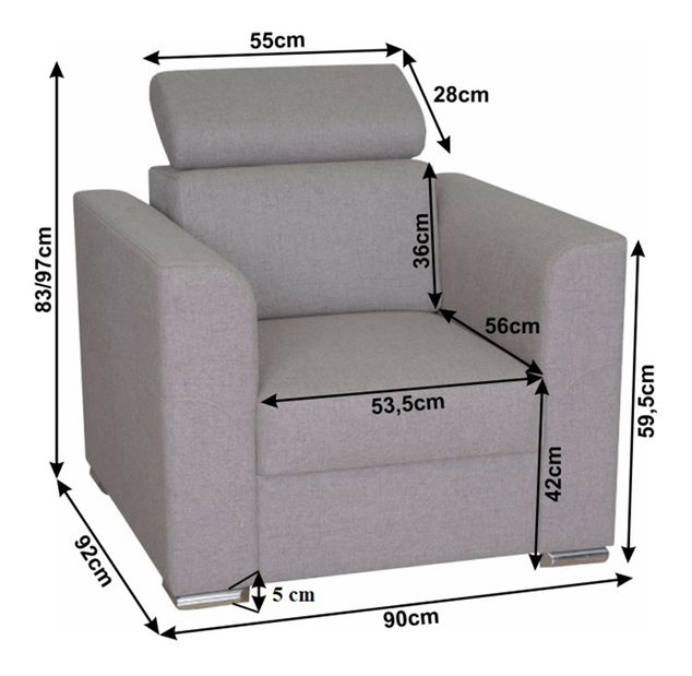 Křeslo Maidstone (béžová)