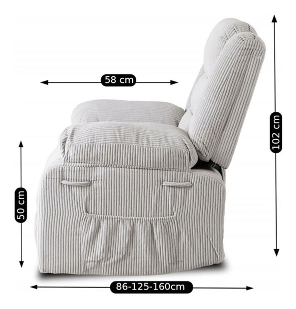 Polohovací křeslo Apoya (šedá)