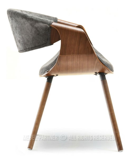 Židle Bjorn K (šedá + ořech)