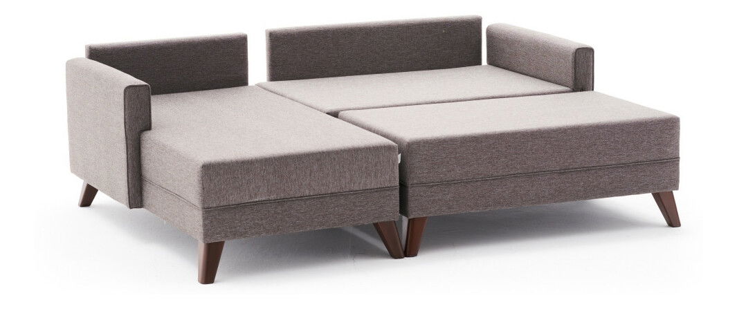 Rozkládací pohovka Bellina Mini Mini (hnědá) (P)