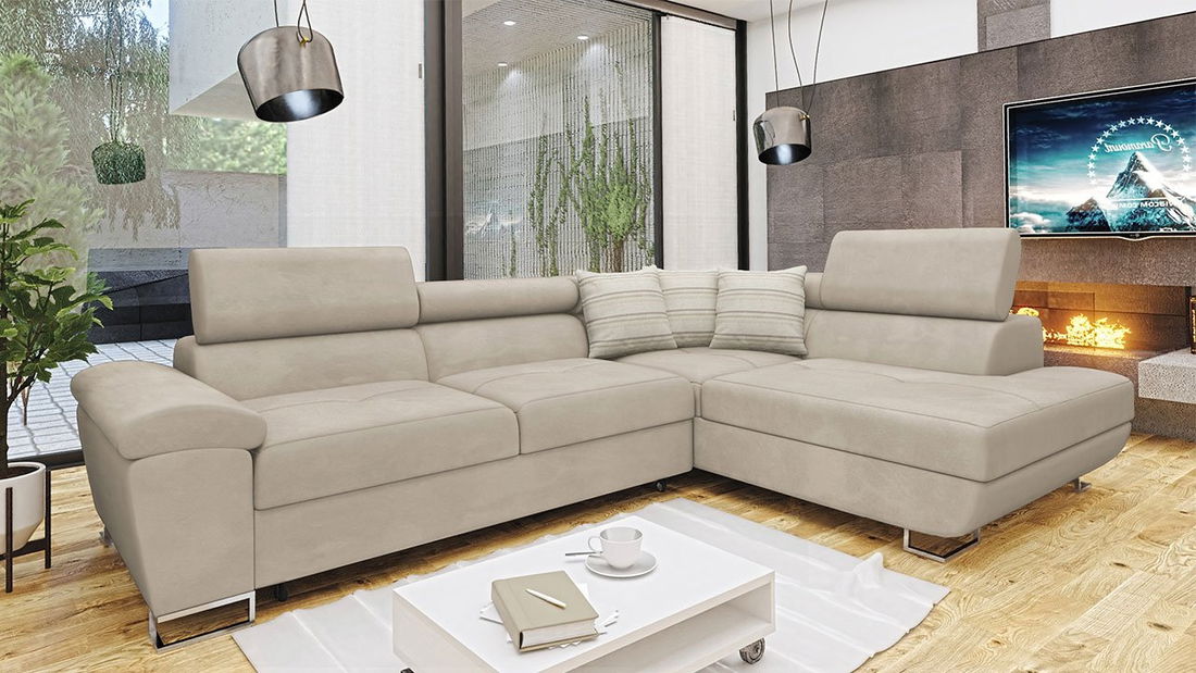 Rohová sedačka Alphard (P) (Uttario Velvet 2979 + Uttario Velvet 2979 + Senegal 825)