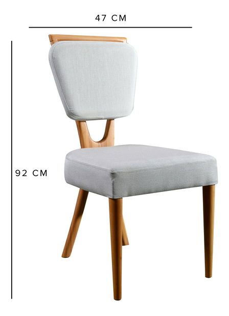 Jídelní set Paulie (Dub + Krémová)