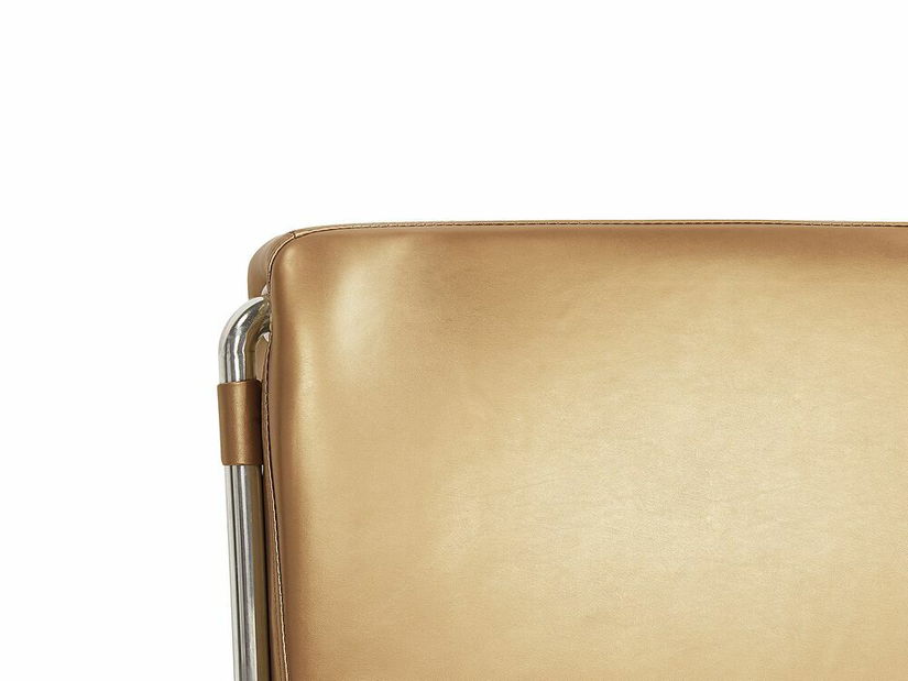 Manželská postel 180 cm PARNAS (s roštem a LED osvětlením) (zlatá)