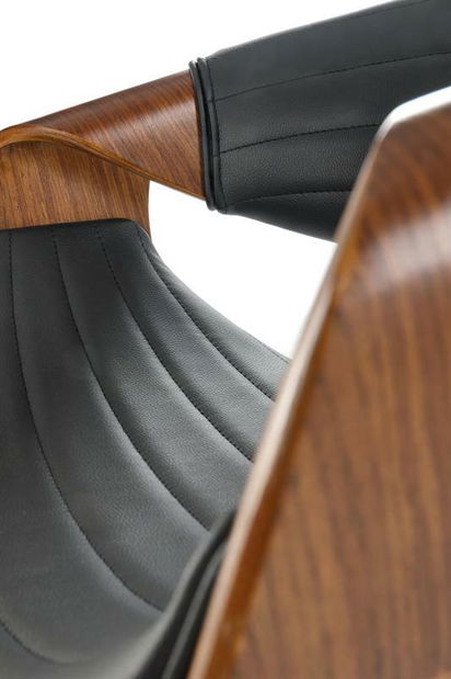 Barová židle Hannah (černá + ořech)