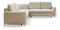 Rohová sedací souprava Loreeen (světlobéžová) (L)