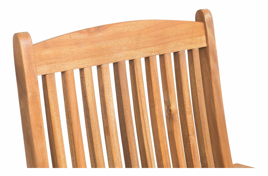 Set 2 ks. zahradních židlí MALI (světlé dřevo + oranžová)