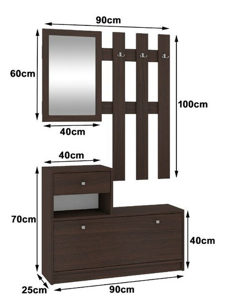 Předsíňová sestava Zariel (wenge)