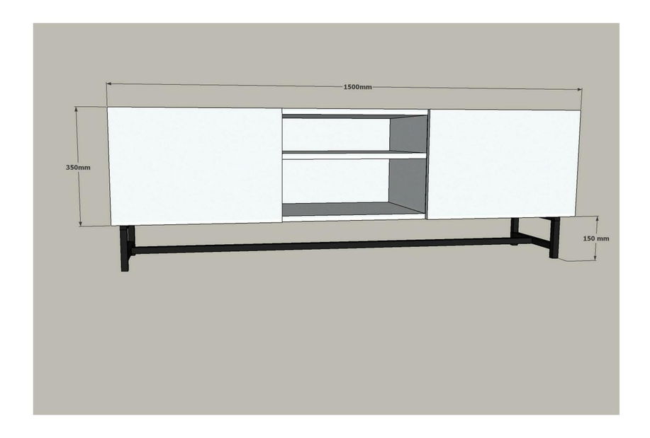 TV stolek/skříňka Mupule (dub safírový)