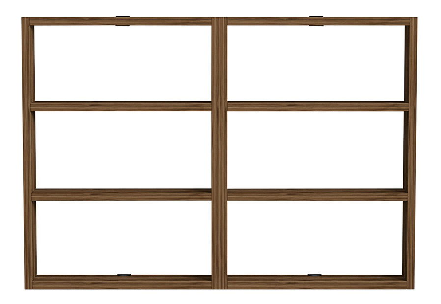 Závěsná police Hexandes (ořech)