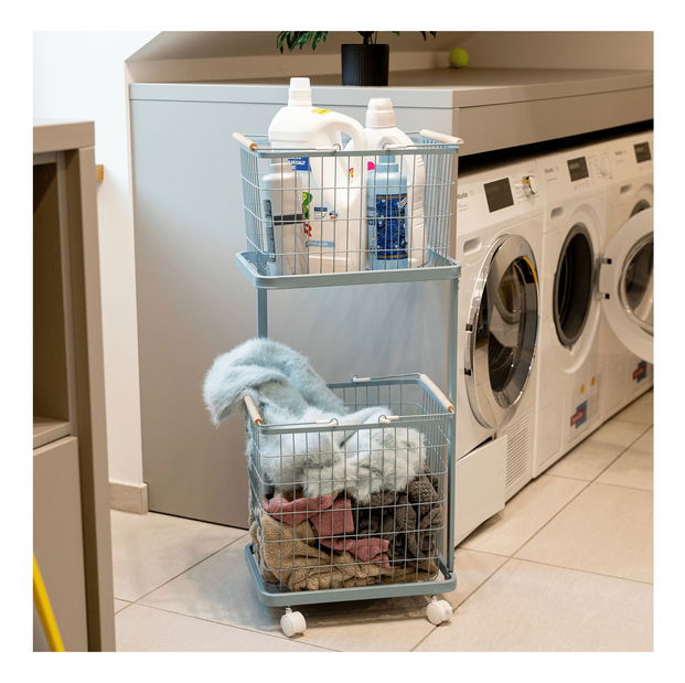 Koš na prádlo Harmas (šedomodrá)