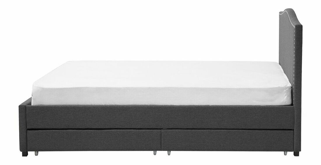 Manželská postel 180 cm MONTHY (s roštem a úl. prostorem) (šedá)
