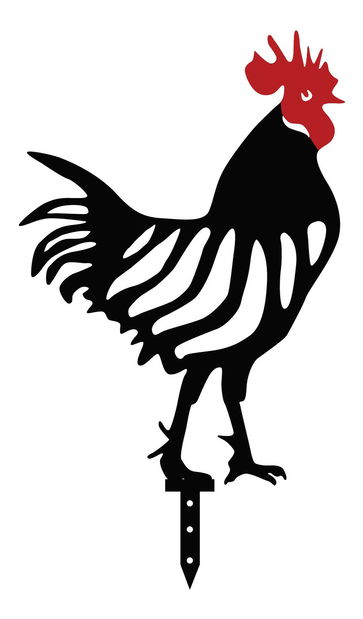 Dekorativní sada kovových doplňků do zahrady Chick (černá)