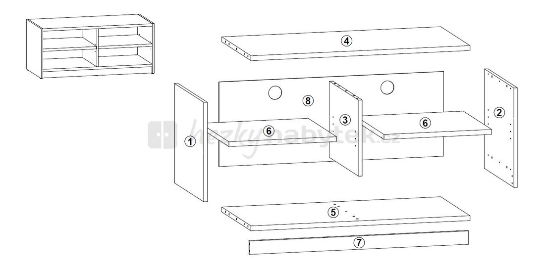 TV stolek/skříňka BRW Lendi RTV/103