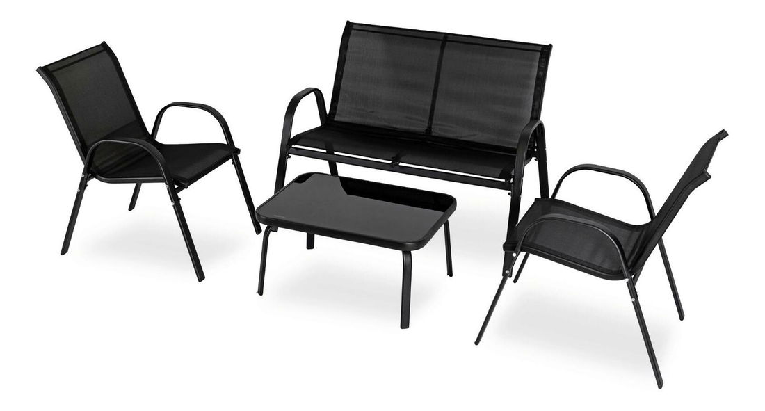 Zahradní set Magro (černá) (pro 4 osoby)