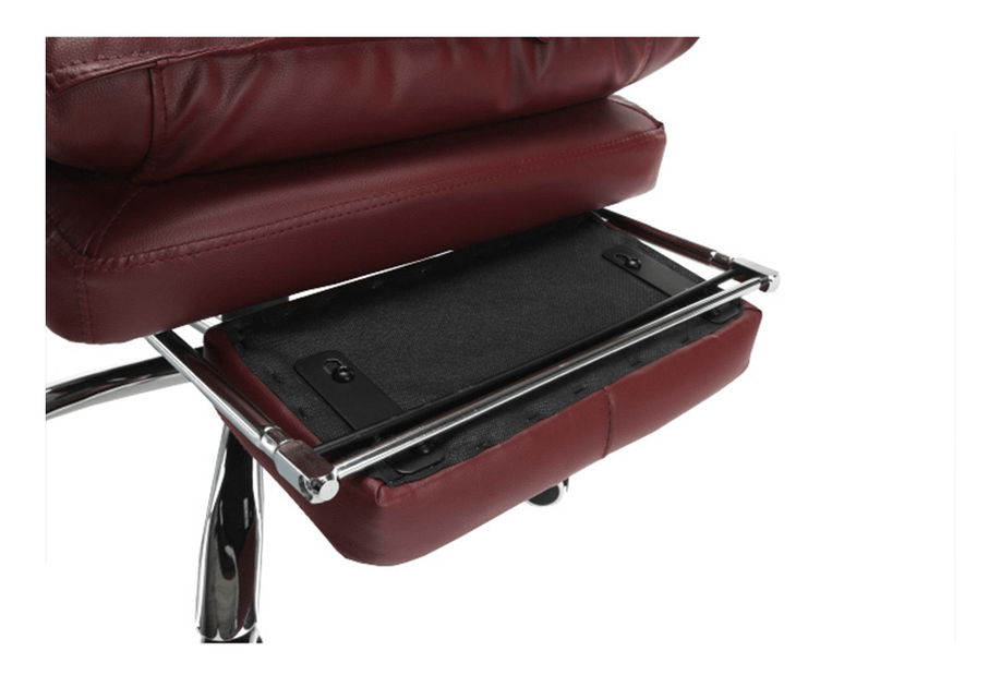 Kancelářské křeslo s podnožkou Drann (bordová)