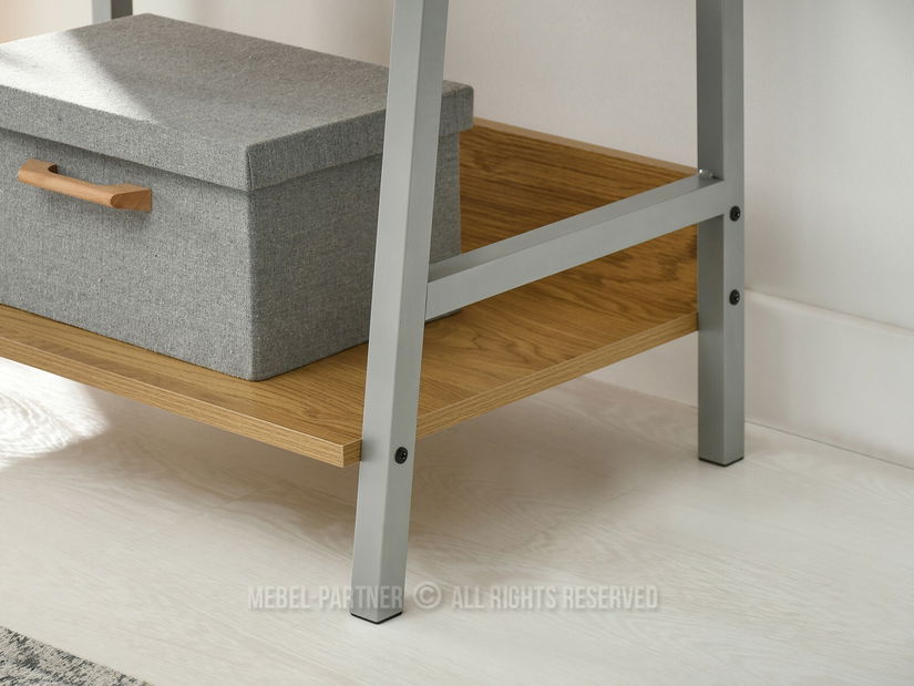 Regál Boge R (dub + chromová matný)