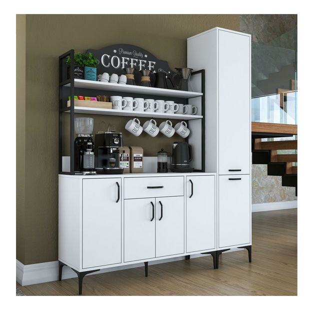 Set kuchyňských skříněk Jenaretta 49 (bílá + černá)