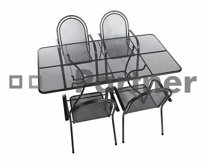 Zahradní nábytek Corina III 145 cm 1+4 (Kov)