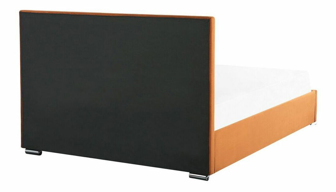 Manželská postel 160 cm Ruthine (oranžová) (s roštem a úložným prostorem)