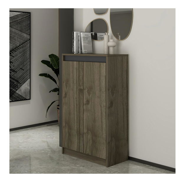 Skříňka Maladivas (ořech + černá)