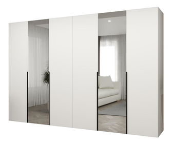 Šatní skříň 300 cm Alice 2 (bílá + černá)